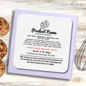 スクエアインディアナコテージの食の法則のラベル スクエアシール