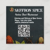 スクエアインディアンレストラン名刺 スクエア名刺 (正面)