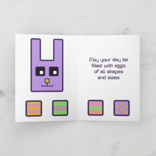 スクエアイースターバニーカード シーズンカード (内部)