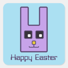スクエアイースターバニーステッカー スクエアシール