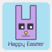 スクエアイースターバニーステッカー スクエアシール (正面)