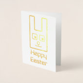 スクエアイースターバニーフォイルカード 箔カード (正面)