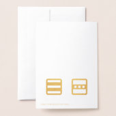 スクエアイースターバニーフォイルカード 箔カード (裏面封筒付き)