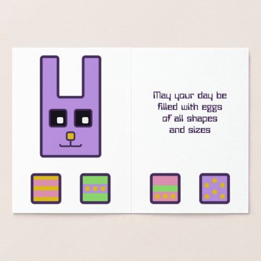 スクエアイースターバニーフォイルカード 箔カード (内部)