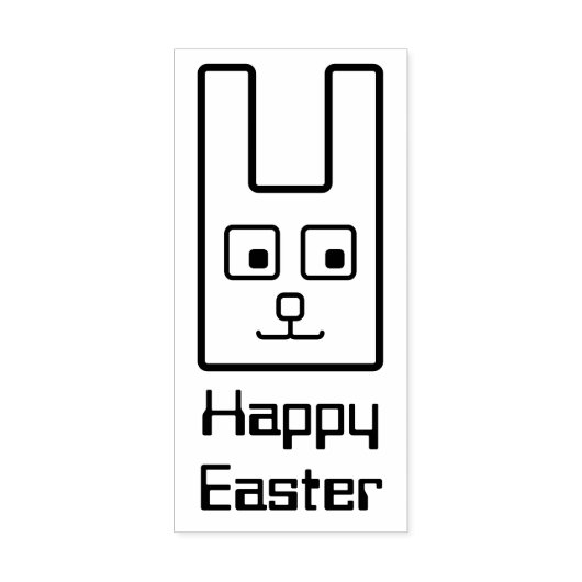 スクエアイースターバニーラバースタンプ ラバースタンプ (インプリント)