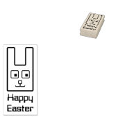 スクエアイースターバニーラバースタンプ ラバースタンプ (押印)