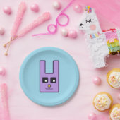 スクエアイースターバニー紙プレート ペーパープレート (パーティー)