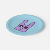 スクエアイースターバニー紙プレート ペーパープレート (アングル)