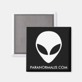 スクエアエイリアンヘッド冷蔵庫用マグネット マグネット (正面/裏面)