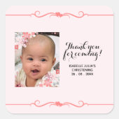 スクエアエレガントありがとう来!《キリスト教》洗礼式や命名式 スクエアシール (正面)