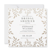 スクエアエレガントアンティーク金ゴールドブライダルシャワー