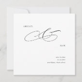 スクエアエレガントウェディング日付を保存 セーブザデート (正面)