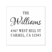 スクエアエレガント差出人住所自己インク入力スタンプ セルフインキングスタンプ (デザイン)