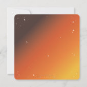 スクエアオレンジダイヤモンドスパイダーウェブハローウィンパーティ 招待状 (裏面)