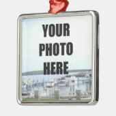 スクエアオーナメント写真テンプレート メタルオーナメント (左)