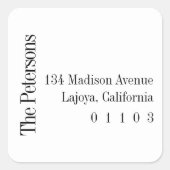 スクエアカジュアル差出人住所ラベル スクエアシール (正面)