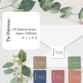 スクエアカジュアル差出人住所ラベル スクエアシール