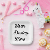 スクエアカスタムブライダルシャワー紙プレート ペーパープレート (パーティー)