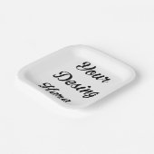 スクエアカスタムブライダルシャワー紙プレート ペーパープレート (傾斜あり)