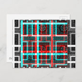 スクエアカラフルメーズ幾何市松模様にパター ポストカード (正面/裏面)