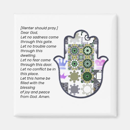 スクエアカンサハンドマグネットレンター マグネット (正面)