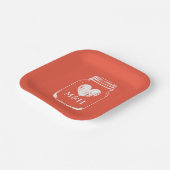 スクエアカントリーシックなメイスンジャー紙パーティープレート ペーパープレート (傾斜あり)