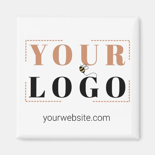 スクエアカンパニーのロゴブランディングとウェブサイト マグネット (正面)