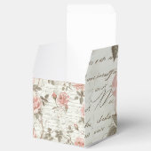 スクエアギフトボックス – ピンクローズデザイン フェイバーボックス (オープン)