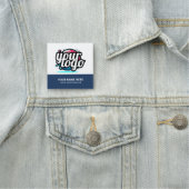 スクエアクール従業員ピン名タグ磁気ロゴ 名札 (インサイチュ)