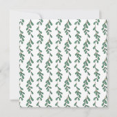 スクエアグリーンミストレメリーートウ結婚したクリスマス サンキューカード (裏面)