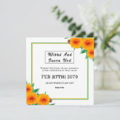 スクエアゲートフォールドウェディング招待状カードデザイン 招待状 (スタンド正面)