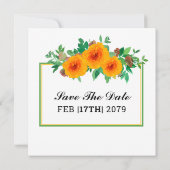 スクエアゲートフォールドウェディング招待状カードデザイン 招待状 (裏面)