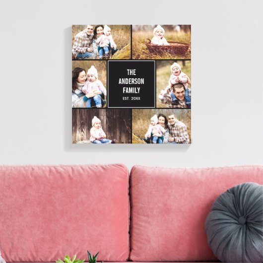 スクエアコラージュカスタムフォトキャンバスプリント キャンバスプリント (インサイチュ (リビング))