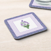 スクエアコースター、バイオリエ、水玉模様のセット コースター (左側)