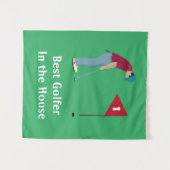 スクエアゴルファーのパッティング タペストリー (正面(横))