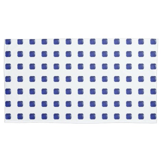 スクエアサファイアジェムストーンブルー 枕カバー (正面左)