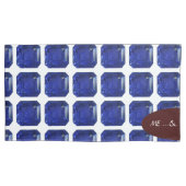 スクエアサファイアジェムストーンブルー 枕カバー (正面左)