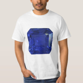 スクエアサファイアジェムストーンブルー Tシャツ