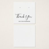 スクエアサンキューイヤリングディスプレイカード (正面&裏面)