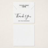 スクエアサンキューネックレスディスプレイカード (正面&裏面)