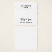 スクエアサンキューネックレスディスプレイカード (正面&裏面)