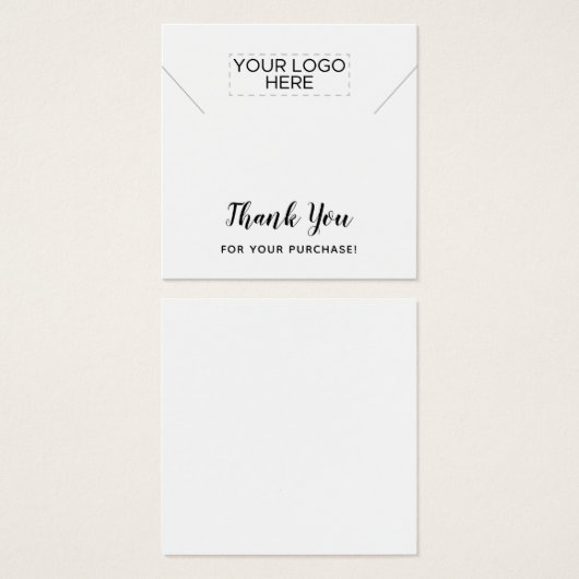 スクエアサンキューネックレスディスプレイカード (正面&裏面)