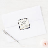 スクエアサンキュービジネスステッカー – 大理石デザイン スクエアシール (封筒)