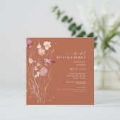 スクエアシナモンオータムブライダルブランチ&バブリー 招待状 (スタンド正面)