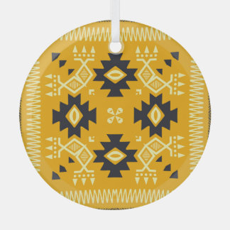 スクエアショール、ペイズリーフローラろうけつ染め。 ガラスオーナメント