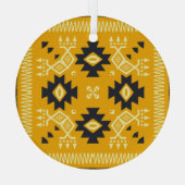 スクエアショール、ペイズリーフローラろうけつ染め。 ガラスオーナメント (裏面)