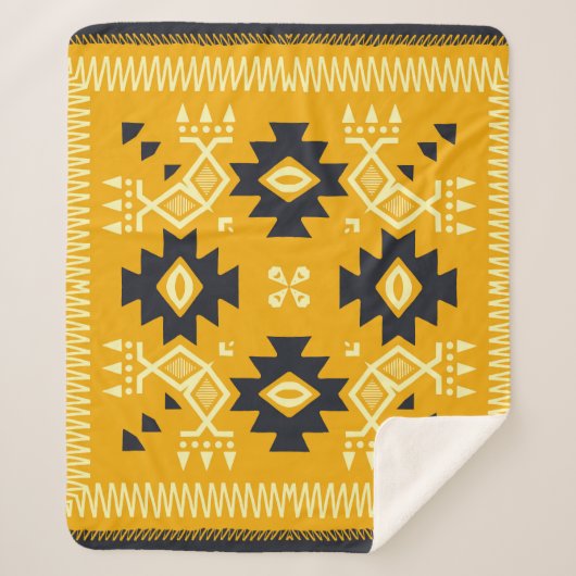 スクエアショール、ペイズリーフローラろうけつ染め。 シェルパブランケット (正面)