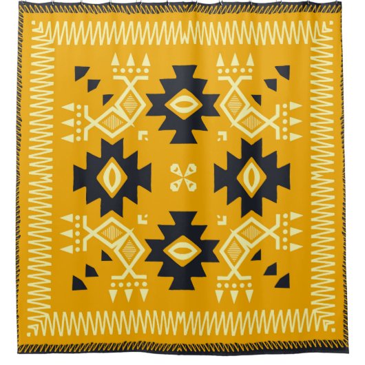 スクエアショール、ペイズリーフローラろうけつ染め。 シャワーカーテン (正面)