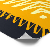 スクエアショール、ペイズリーフローラろうけつ染め。 ポスター (角)