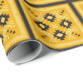 スクエアショール、ペイズリーフローラろうけつ染め。 ラッピングペーパー (ロールコーナー)